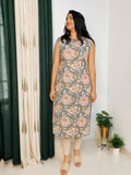 Shyamali cotton kurti for women by La Pèra in Sanganeri-inspired print